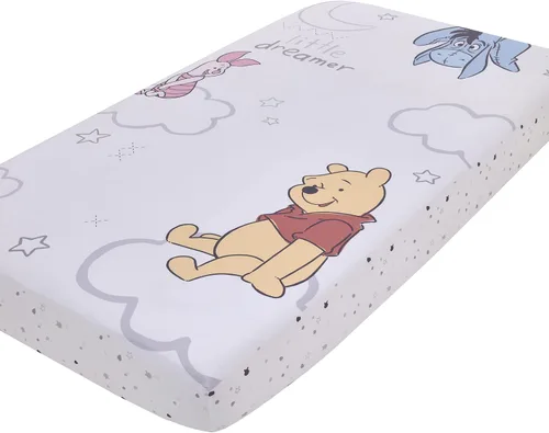 Miniatura 9 de NoJo Disney Lion King Simba - Sábana bajera ajustable para cuna, color marrón claro, dorado y blanco Wild About You Canela