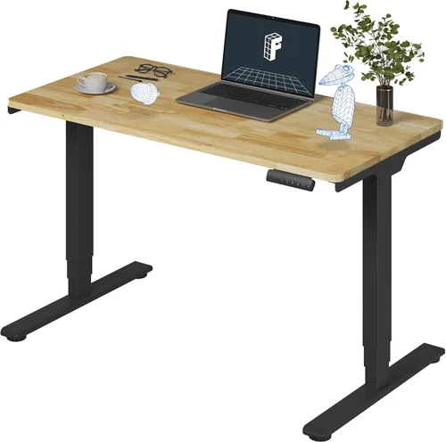 Miniatura 22 de FlexiSpot E6 Bamboo - Escritorio eléctrico de pie de 3 etapas con motor dual de 48 x 24 pulgadas, soporta 220 libras, altura ajustable con ajustes