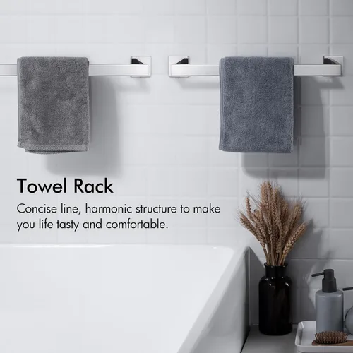 Miniatura 5 de BANOLUX - Toallero individual de 12 pulgadas para baño, toallero para baño, montado en la pared, soporte de toalla de mano de acero inoxidable Cromo