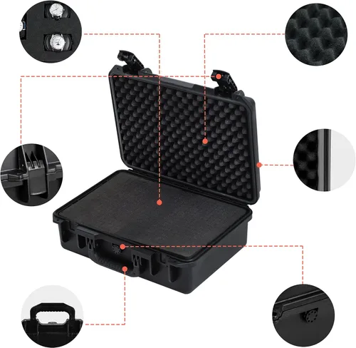 Miniatura 4 de MEIJIA Funda rígida y compacta impermeable de alta calidad para cámara con espuma de ajuste personalizable, protección completa con diseño ligero