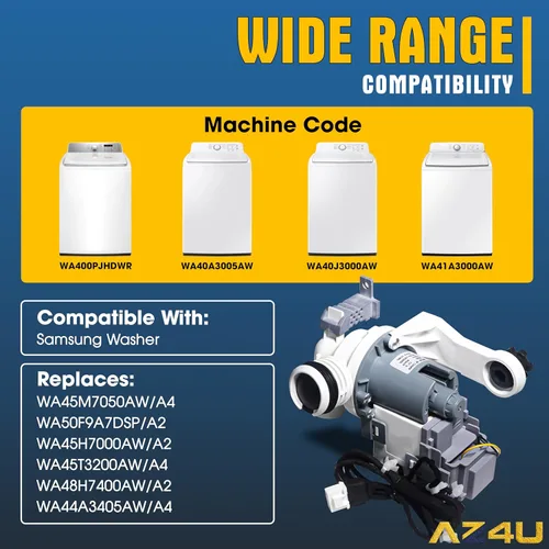 Miniatura 3 de Para Samsung WA45M7050AW/A4 WA50F9A7DSP/A2 WA45H7000AW/A2 WA45T3200AW/A4 WA48H7400AW/A2 WA44A3405AW/A4 WA456DRHDSU/AA WA50F9A8DSW/A2 WA50M7450AP/A4
