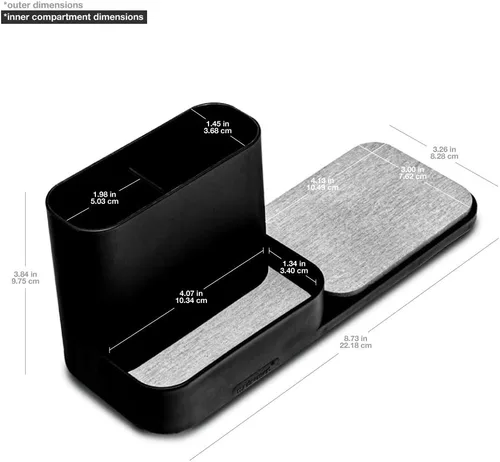Miniatura 3 de madesmart Estación de fregadero de piedra de secado, organizador de encimera de cocina de secado rápido, tierra de diatomeas, absorción de piedra