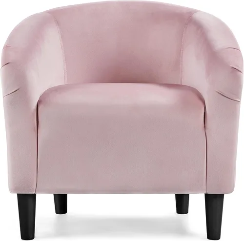 Miniatura 28 de Topeakmart Silla de barril, silla de acento de sherpa suave, silla auxiliar de club, estilo moderno, asiento profundo, sillón de barril para sala