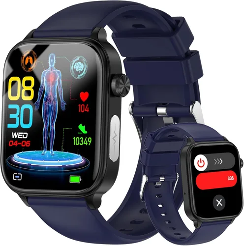 Miniatura 9 de Reloj inteligente para hombres y mujeres (responder/hacer llamadas), reloj de fitness de 1.96" con pantalla HD, monitor de presión