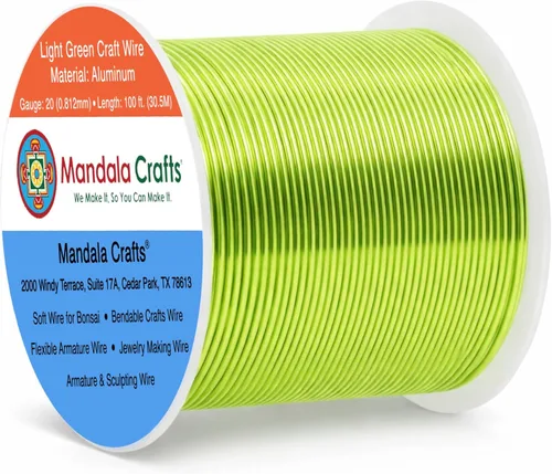 Miniatura 140 de Mandala Crafts - Alambre de aluminio anodizado de 8 calibre para hacer joyas - 9.75 m de alambre flexible negro colorido - Flexible para bonsái