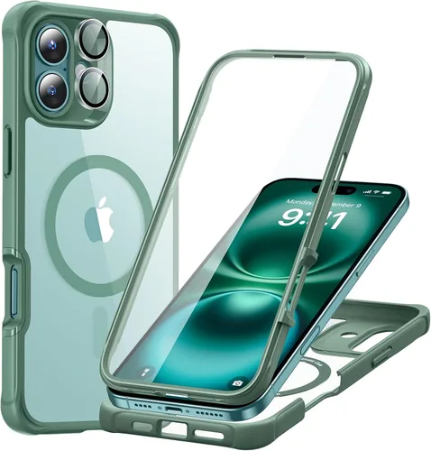 Miniatura 9 de ESR Funda para iPhone 14, compatible con MagSafe, funda de cuerpo completo a prueba de caídas de grado militar con protector de pantalla de vidrio