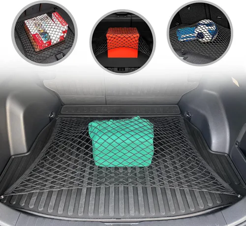 Red de carga de malla estilo sobre + suelo para Toyota RAV4 Hybrid Prime 2019-2024 – Accesorios de coche – Organizador de maletero y almacenamiento