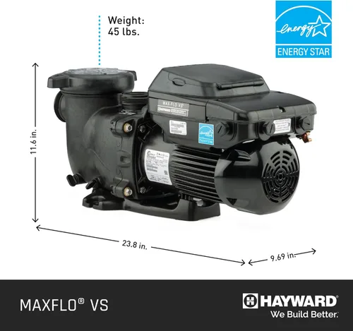 Miniatura 7 de Hayward W3SP2303VSP MaxFlo VS Bomba de piscina de velocidad variable, color negro