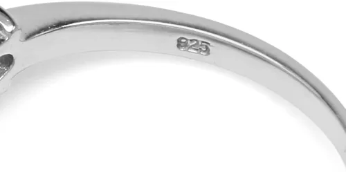 Miniatura 4 de Silvershake 3 Stone White Gold Plated 925 Sterling Silver Ring