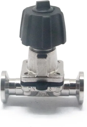 Miniatura 2 de QiiMii SS316 Tri clampmini válvula de diafragma 1/2" con membrana de EPDM+PTFE, válvula de membrana de abrazadera 1/2" con brida de abrazadera 25,2