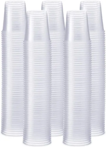 Miniatura 11 de GUSTO Vasos de plástico transparente de 7 onzas [500 unidades] vasos desechables para bebidas frías para fiestas, eventos y uso diario, sin BPA