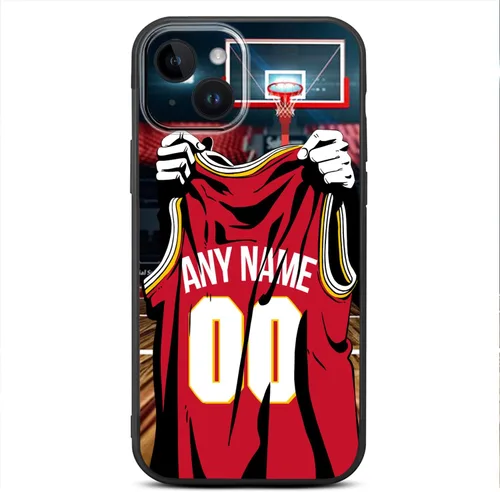 Miniatura 17 de Nombre y número personalizados de bricolaje – Camiseta de baloncesto de Oklahoma City – Funda de silicona líquida para iPhone 17 Air 16 15 Pro Max