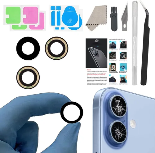 Miniatura 12 de Reemplazo de lente de vidrio de cámara para iPhone 11, GVKVGIH reemplazo de lente de vidrio de cámara trasera con adhesivo preinstalado, kit
