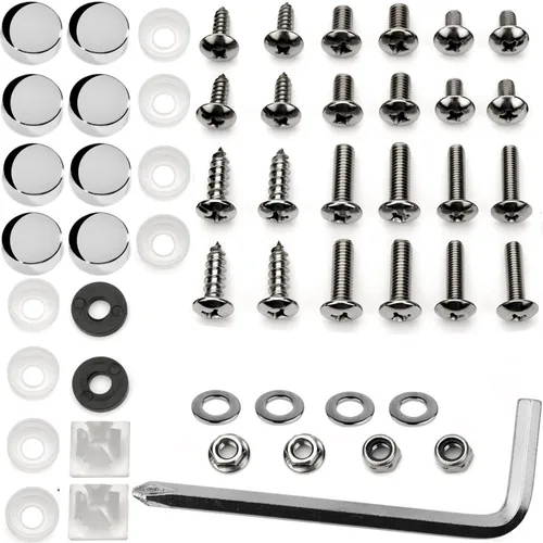 Miniatura 4 de Kit de tornillos para marco de placa de automóvil