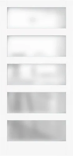 Puerta corrediza de bolsillo, 30 x 80 pulgadas, 5 paneles individuales para armarios e interiores, necesidad de montar, color blanco (no incluye Sin