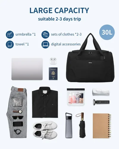 Miniatura 4 de ECOHUB Bolsa de viaje para artículos personales de Spirit Airlines de 18 x 14 x 8 pulgadas, artículos esenciales de viaje, bolsa de viaje, bolsa