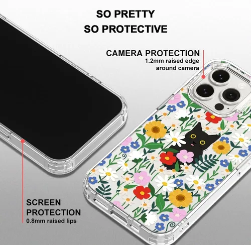 Miniatura 4 de MOSNOVO - Funda para iPhone 15 Pro Max, protección Buffertech contra caídas de grado militar (6.6 pies), antidesprendimiento, poliuretano
