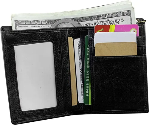Miniatura 3 de Balck - Cartera de cuero para hombre diseño de dragón vintage