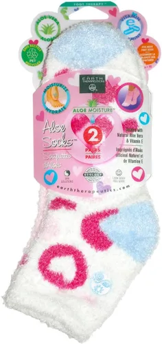 Miniatura 6 de Earth Therapeutics Calcetines de aloe, 2 pares por paquete (1 par multicolor, un par aguamarina) Earth Therapeutics