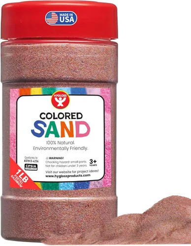 Miniatura 9 de Hygloss Arena de colores para manualidades – Botella de 1 libra, magenta – Juegos de arte de arena fina y colorida vibrante para niños – Actividades