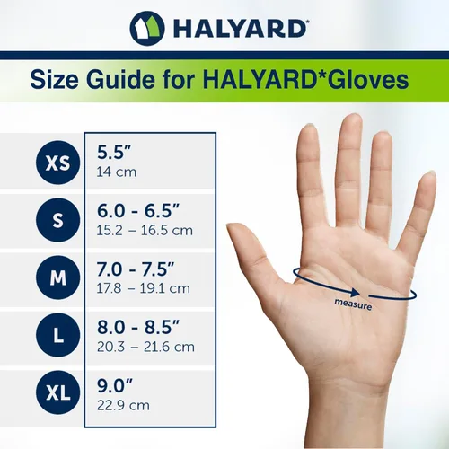 Miniatura 3 de HALYARD Guantes de nitrilo morado para examen de pacientes dentales, no estériles, 5.9 mil, 9.5 pulgadas, morado, grande, 53433 (caja de 100)