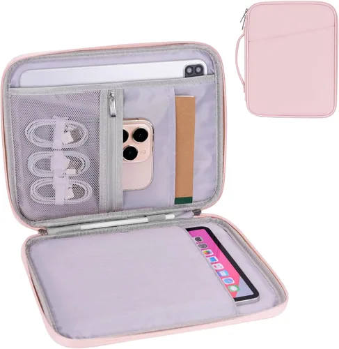 Miniatura 15 de Funda acolchada para tablet de 8 a 9 pulgadas, bolsa de viaje acolchada para Galaxy Tab A9 8.7/Tab A 8.4/Fire HD 8, estilo cartera con bolsillo