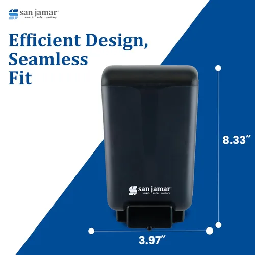 Miniatura 4 de San Jamar Dispensador de jabón clásico con bandeja de goteo fácil de instalar para el hogar, baño, cocina, baños, restaurantes, plástico