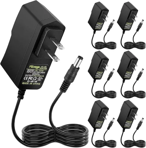Miniatura 9 de Facmogu Paquete de 2 fuentes de alimentación de 12 V 1 A CA/CC, 100-240 V CA a CC 12 V 1 A, adaptador de pared de 12 W, 12 V, 1 amperio, convertidor