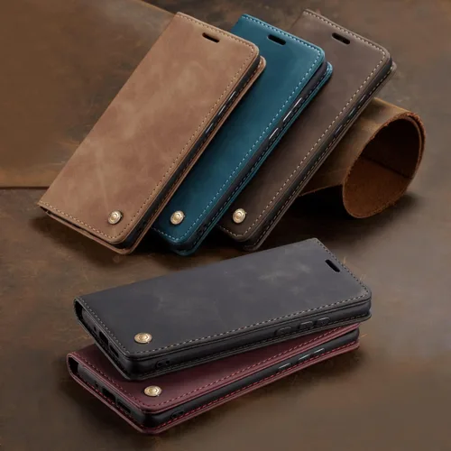 Miniatura 7 de Funda de cuero estilo cartera vintage para Samsung S