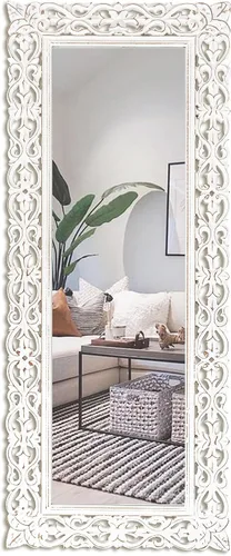 JFY Designs Espejo de Pared y Acento Decoración de Pared - Espejo de Tocador con Marco de Madera Laminada, Espejos de Pared Montados Estilo Boho