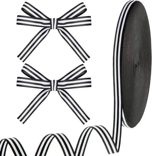 Luinabio Cinta de grogrén de 50 yardas, tela de poliéster para bodas, manualidades, regalos, envoltura, ramos de flores, decoración de pasteles de