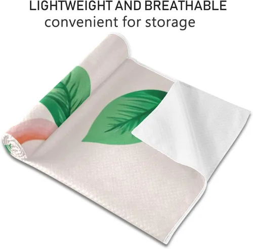 Miniatura 2 de Flower Yoga Towel 73 x 27 Inch Absorbent Non-Slip Yoga Mat Towel for Gym Pilates Hot Workouts