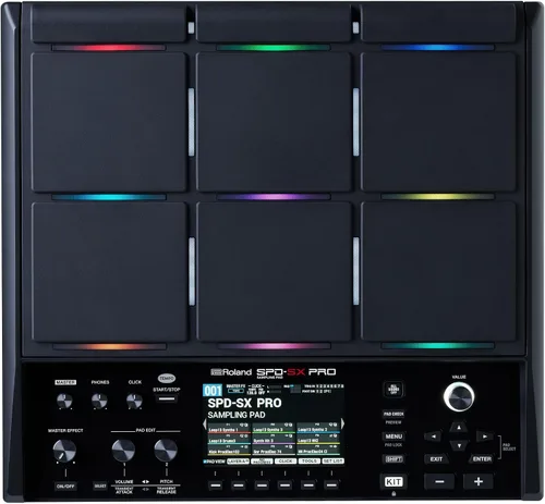 Roland SPD-SX PRO Almohadilla de muestreo | La almohadilla de muestreo insignia para bateristas y otros músicos | 9 superficies de juego, 8 entradas