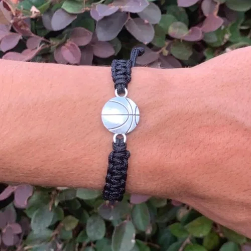 Miniatura 7 de Sportybella Pulsera unisex con dije de baloncesto – Pulsera de amistad ajustable con dije de baloncesto