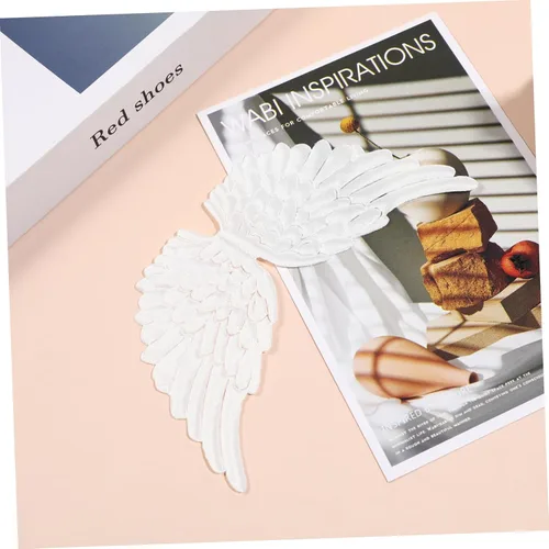 Miniatura 6 de NUOBESTY 12PCS alas de ángel alas de tela parches para bricolaje manualidades accesorios para el cabello - blanco