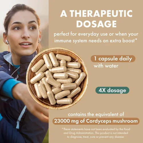 Miniatura 4 de PURE ESSENCE LABS MyPure Cordyceps 4X Champiñones - Suplementos concentrados en polvo de hongos Cordyceps para el sistema inmunológico, respuesta al