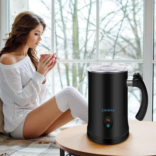 Miniatura 6 de Espumador de leche, CHINYA espumador de leche eléctrico de espuma suave para espumado de leche fría y caliente, capuchino, café, latte, vaporizador