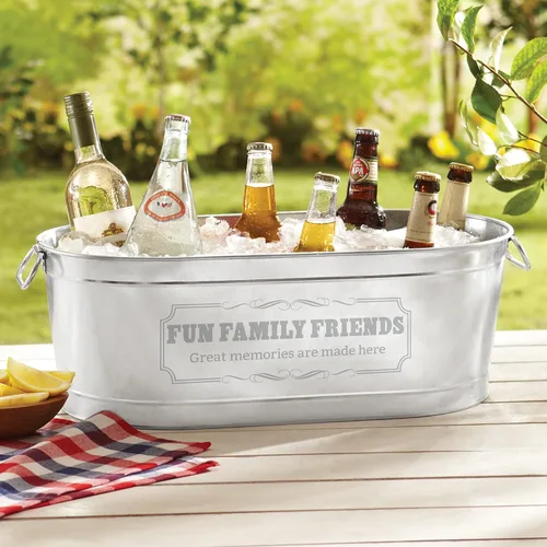 Miniatura 6 de Let's Make Memories Tina de Bebidas Personalizada – Tina de Bebidas Personalizada – Crea Tu Propia Tina de Bebidas – Tina de Bebidas Galvanizada
