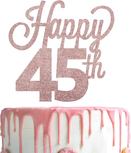 Miniatura 100 de LINGTEER - Decoración para pastel con texto "Happy Birthday 100", color negro