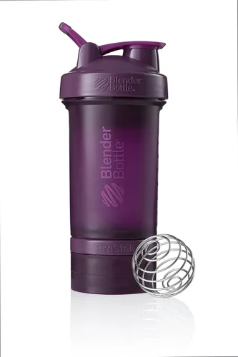 Miniatura 8 de Sistema BlenderBottle ProStak con botella de 22 onzas y almacenaje de giro y bloqueo, Gris (Pebble Gray)