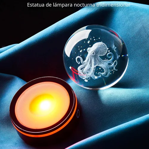Miniatura 5 de Estatua de bola de cristal 3D, regalo de bola de vidrio del océano femenino, adecuada para amigas y amigos masculinos, graduados, amigos, colegas