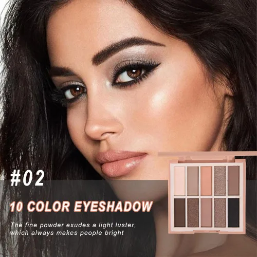 Miniatura 3 de Paleta de sombra de ojos neutra, paleta de sombras de ojos color crema de bronce marrón mate, paletas de maquillaje para mujeres, sombras de ojos