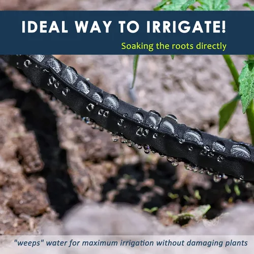 Miniatura 6 de Manguera de remojo resistente de 75 pies, manguera de agua que gotea el 70% de agua constante en toda la manguera, manguera de jardín ligera