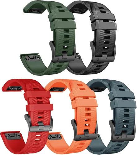 Miniatura 34 de ANCOOL para Banda de reloj Fenix 5/6/7 de 22mm de silicona suave Compatible con Garmin Fenix 5 Plus/6 Pro/8 47mm/7 Pro/Approach S60/S62