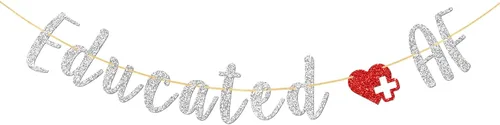 Miniatura 15 de Banner oficial de enfermera – Guirnalda de felicitaciones para enfermeras, escuela de enfermería, escuela secundaria, universidad, decoraciones