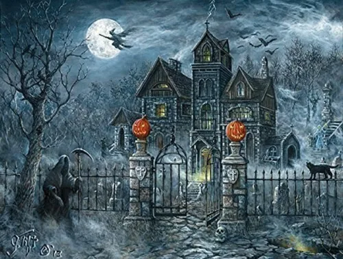 Miniatura 3 de Rompecabeza SunsOut de Halloween de 500 piezas, calabaza de Halloween truco o trato