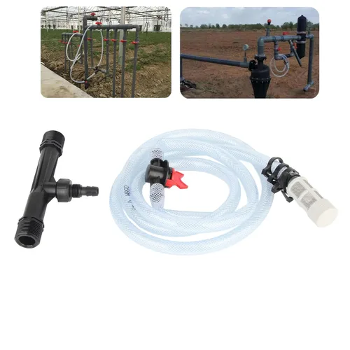 Miniatura 4 de Venturi - Kit de inyector de fertilizante de 1 pulgada, sistema de riego por goteo eficiente con tubo de agua para césped, jardín, invernadero