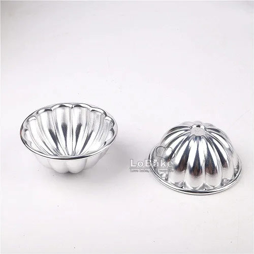Miniatura 4 de LoBake Moldes ondulados de aluminio para tartas de flores y calabazas, moldes de jalea para pudín, para magdalenas, herramientas para hornear (R23)