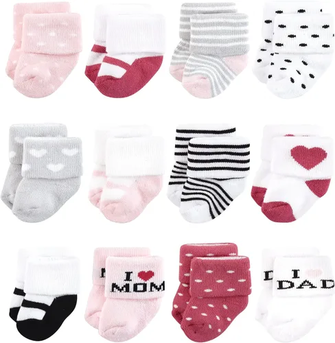 Miniatura 17 de Hudson Baby - Calcetines de algodón para bebés recién nacidos y Terry para niñas bebés