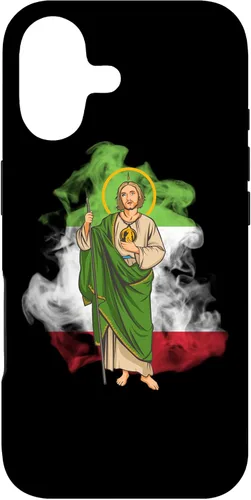 Miniatura 32 de Funda para iPhone 14 San Judas Tadeo con Bandera de México